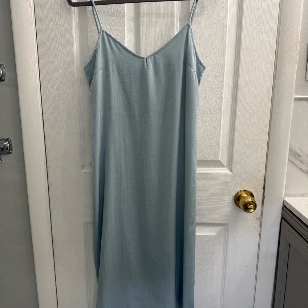 Light Blue Spaghetti Strap Slip Dress